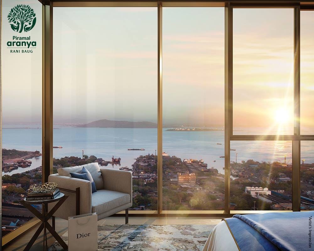 Soak in the unequalled view of the glittering harbour of South Mumbai from Piramal Aranya Arav Update
